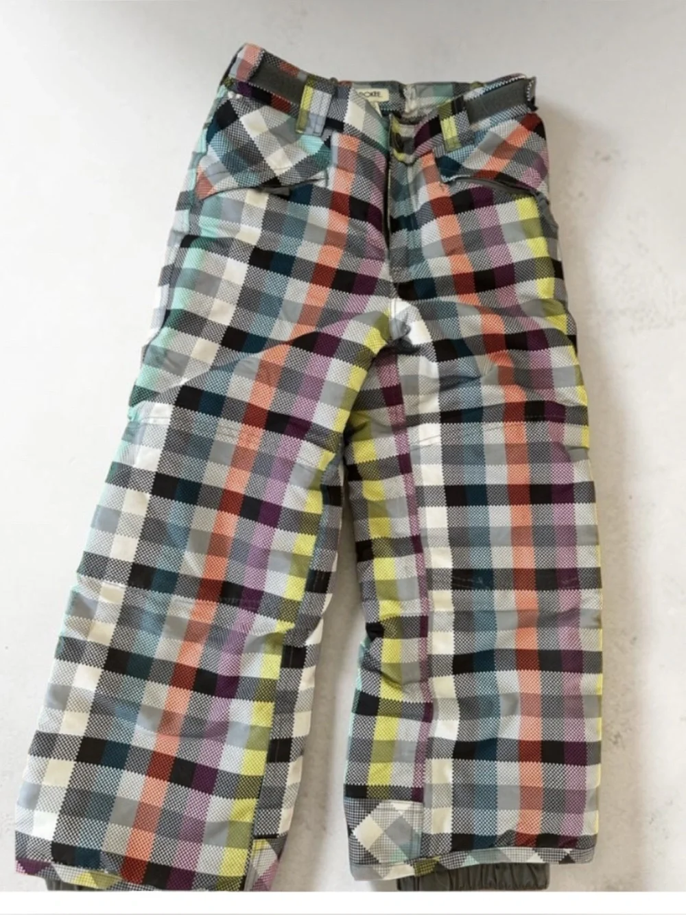 Cherokee Kids Plaid Insulated Snow Pants Ski Snowboard Girls 6 6X